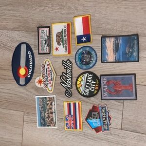 Colorful Travel Souvenir Patches Set
